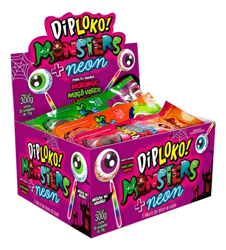 Pirulito Bala Neon Brilha No Escuro Crianças Balada Drink