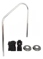 Comprar Pasamanos 2 Escalones Corto Baranda Acero Inoxidable Vulcano Para Escalera De Pileta Piscina Completo Con Anclajes