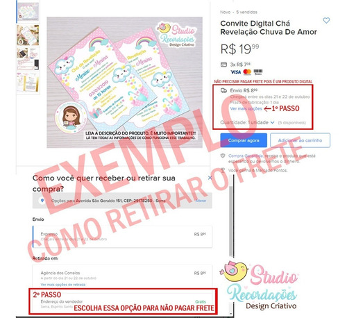 Imagem 2 de 3 de Convite Digital Chá De Bebê Ou Fralda Safari Aventura