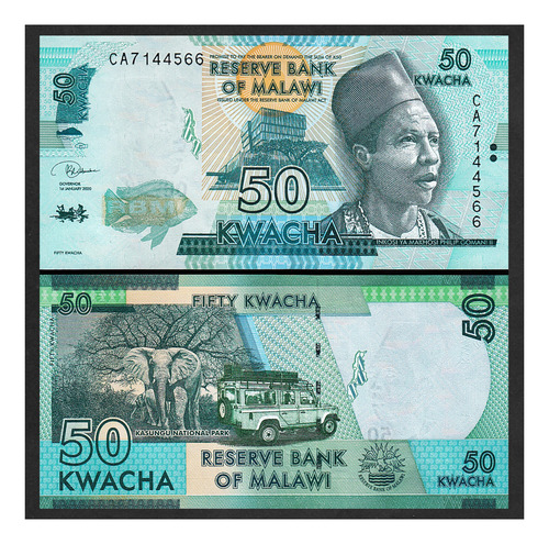 Grr-billete De Malawi 50 Kwacha 2018