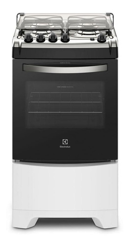 Fogão  de chão Electrolux  52LBU a gás/elétrico 4 queimadores  branco 127V/220V porta com visor 70L