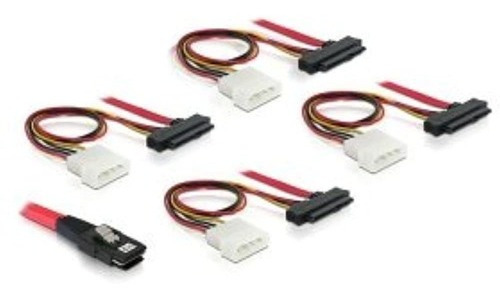 Cablecc Lsi / 3ware Molex Mini Sas Sff-8087 A Sff-8482 Y Cab