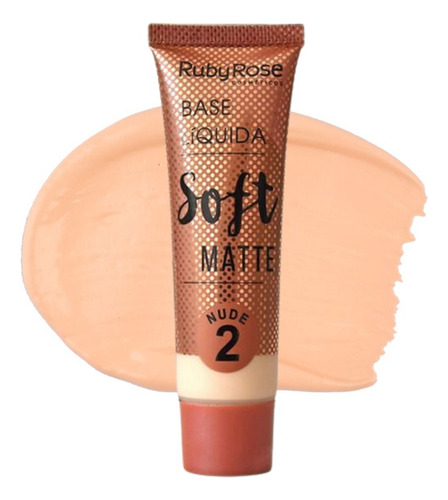 Base Liquida Ruby Rose Soft Matte Cor Clara Nude 2