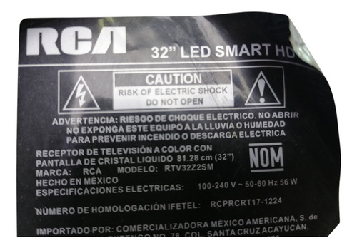 Bocinas Para Tv Rca Rtv32z2sm (Usado)