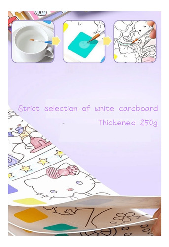 Libreta Para Colorear Acuarela Sanrio Kuromi My Melody