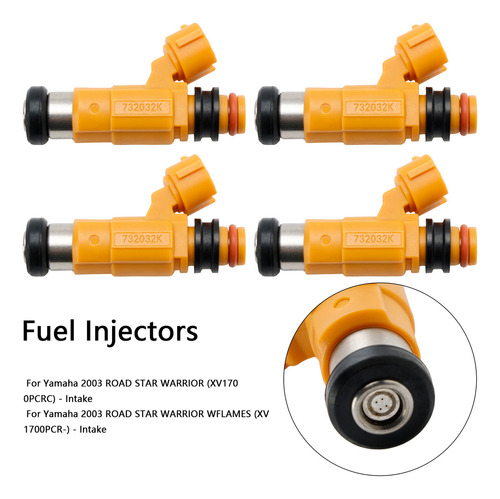 Pyz 4 Inyectores De Combustible Para Yamaha Fjr1300 Road