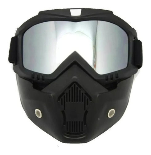 Googles Motocross Mascara Careta Tacticos Y De Proteccion Color de la lente Negro Color del armazón Blanco