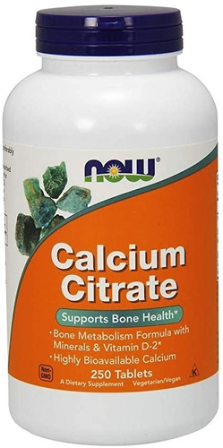 Now Foods | Calcium Citrate | 200mg | 250 Tablets
