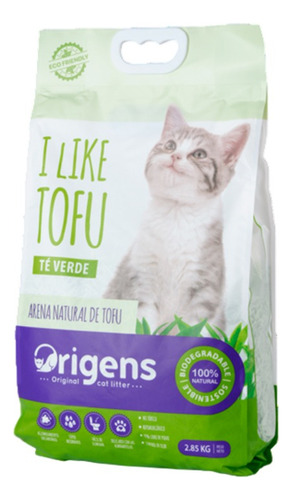 Arena Orgánica De Tofu Origens Te Verde 2.85kg