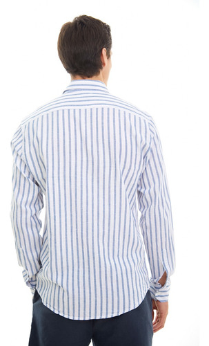 Camisa Rayada Para Hombre De Manga Larga Ibiza Airborn