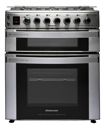 Cocina A Gas 5 Quemadores Sindelen Doble Horno Ch-770dhin