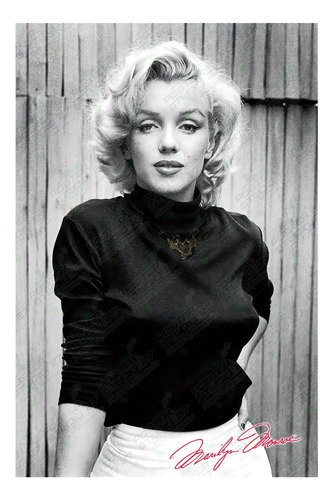 Poster Marilyn Monroe Super Estrella Cine En Blanco Y Negro