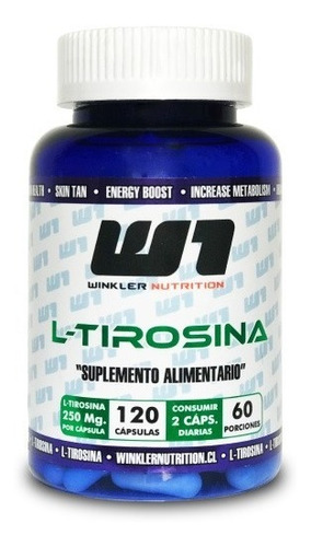 Aminoácidos L-tirosina 250mg 120 Caps Control De Peso Winkler Nutrition 