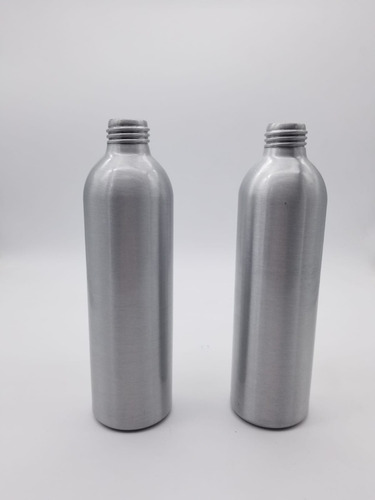 Botella De Aluminio 250ml C/dosificador Oro Y Plata (10pz)