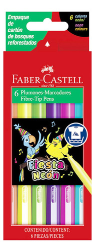 Marcadores Faber Castell Fiesta X6 Colores Neon