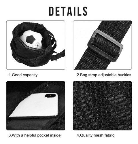 Mochila De Malla Para Entrenamiento De Baloncesto, Fútbol, F