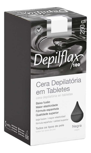 Cera Quente Depilatória Depilflax Negra 250g