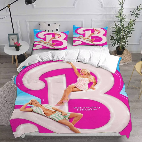 A Barbie & Ken, Juego De Fundas De Edredón Para Cama Doble