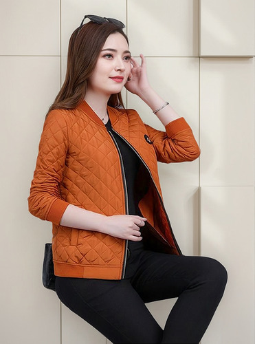 Abrigo De Algodón Ligero De Invierno Para Mujer