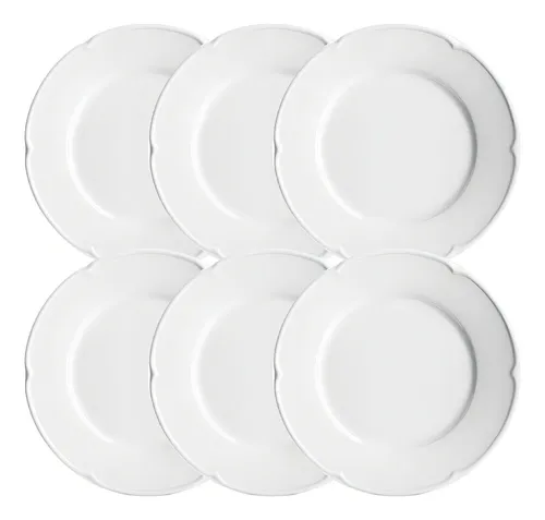Platos playos de porcelana verbano sale