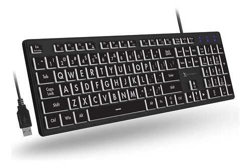 Teclado Con Cable Usb X9 Performance Backlit