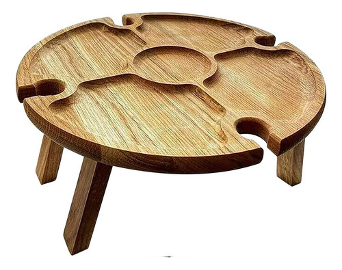 Bandeja De Comida De Mesa De Madera Pequeña Y Plegable Para