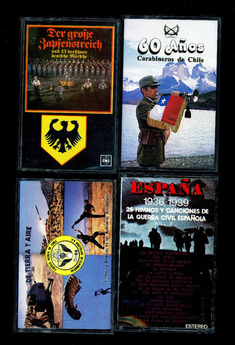 Marchas Militares. 4 Cassettes Originales De Colección. M3. 