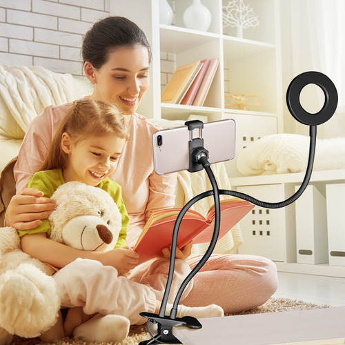 Imagen 6 de 7 de Aro De Luz Led Con Soporte Flexible Ajustable Para Celular