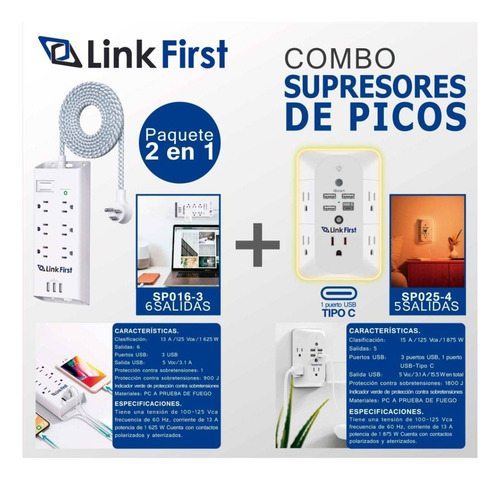 Combo De Supresor De Picos Link First Sp01 2 Pzas