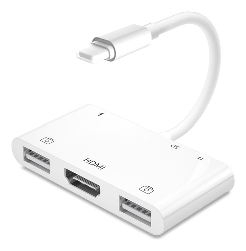 Adaptador Lightning Hub Usb  Hdmi Otg Para iPhone iPad