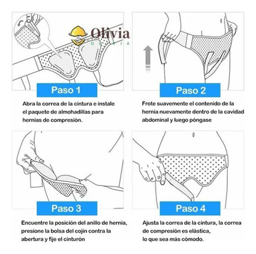 Faja Hernia Inguinal Soporte Hombre Bilateral De Ajustable