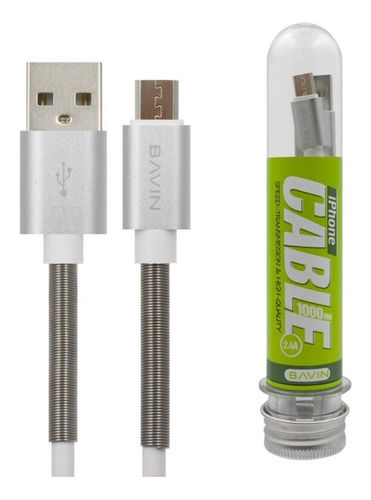 Cable De Datos Usb - Micro Con Proteccion Bavin