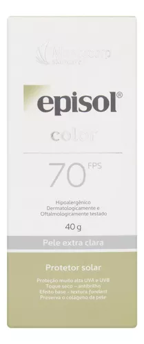 Protetor Solar FPS 70 Pele Extra Clara Mantecorp Skincare Episol