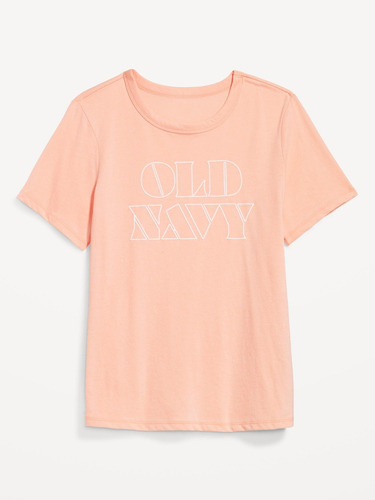 Polera Mujer Old Navy Manga Corta Logo Coral