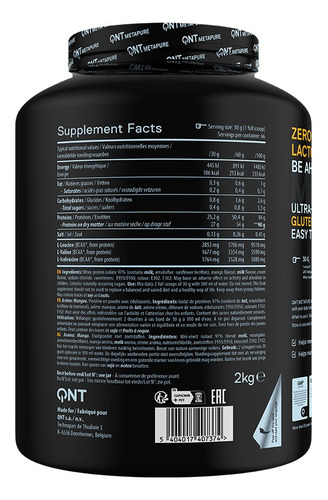 Proteina Metapure Whey Isolate Zero Carb 2 Kg Qnt