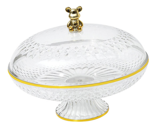 Pastel De Placa De Fruta Stand With Dome Clear Versátil