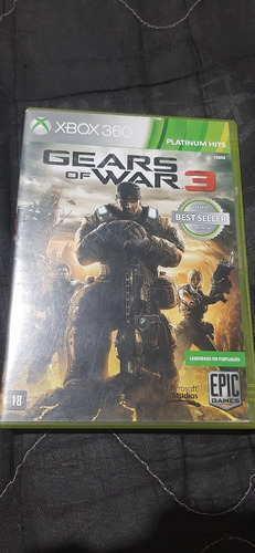 Jogo Do Xbox 360 Gears Of War 3 Algumas Marcas De Uso 