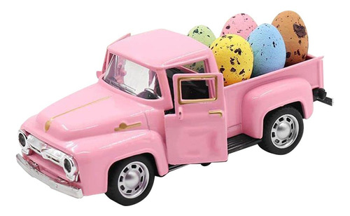 Camión De Pascua Con Huevos Decoración De Primavera Telón