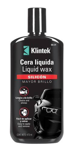 Cera Liquida Con Silicon Mayor Brillo 473 Ml Klintek 57088