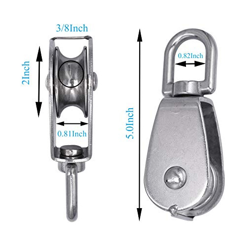 Polea De Polea Única Lordhardware M50 Acero Inoxidable...