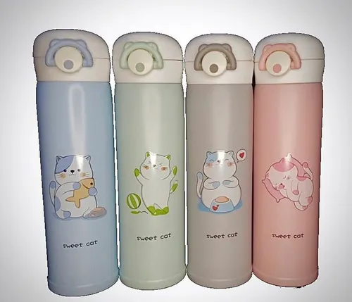 Termo Acero Inox. Gatitos Meow 500 Ml Cafe Bebidas Calientes