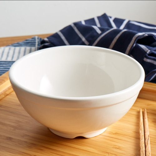 Ensaladera Bowl 1100 Ml Plato Porcelana Blanca 17 X 8 Cm Color Blanco