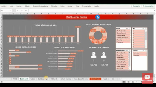 Imagen 1 de 1 de Programa De Nómina Con Tablas Interactiva Excel