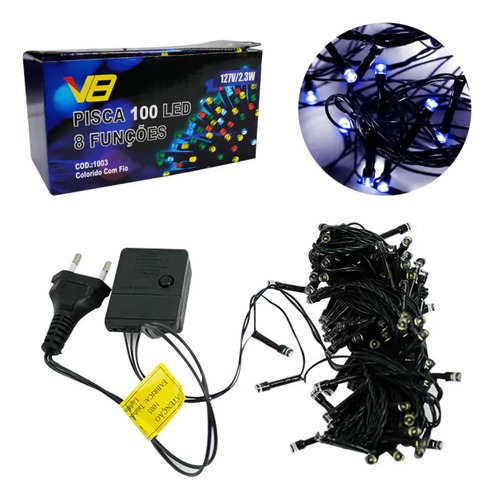 Pisca Luz Natal Led 9,7m 127v Decoração Fio Verde Cor Das Luzes Roxo 110v