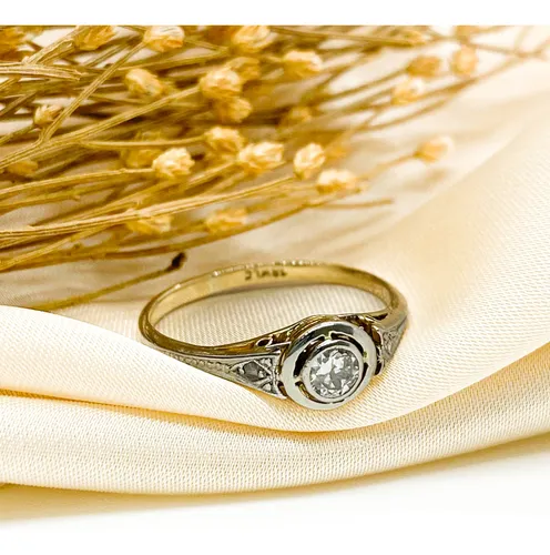 Anillo cintillo brillantes clearance