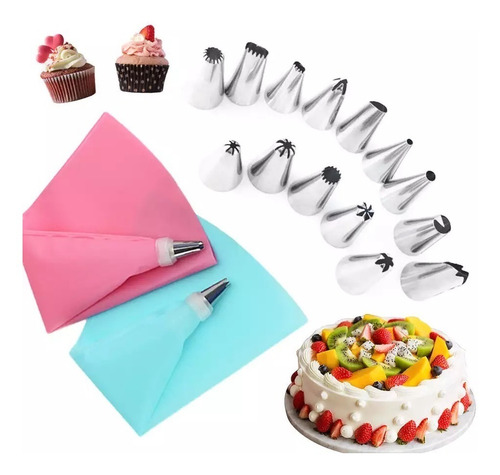 26pz Boquillas Reutilizables Para Repostería Duya Acero Inox