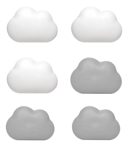 Adhesivo Magnético Con Forma De Nube Blanca Y Gris Para Refr