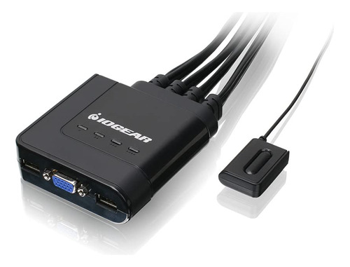 Iogear Interruptor Kvm Usb De 4 Puertos Con Cables Y Control