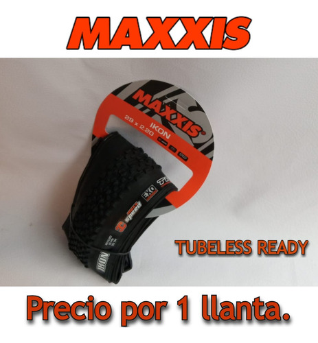 Imagen 1 de 7 de Llanta Maxxis Ikon Tubeless Ready 29*2.20 Exo/3c/120 Tpi