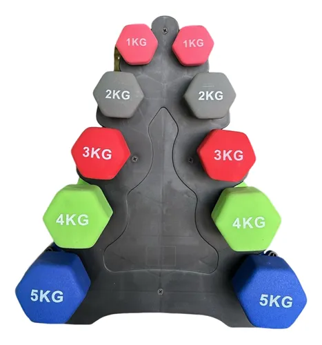 Set Mancuernas Multicolor Neoprene Total 30kg Gravity Xtreme